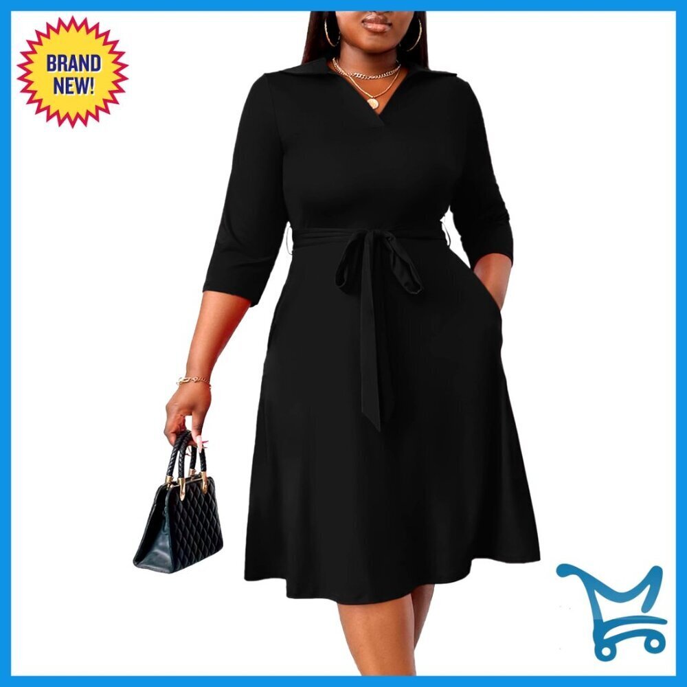 African Print Midi Dress Formal Elegant Cocktail Party Wedding Guest 3/4 Sleeve